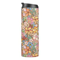 Vintage Flowers - Floral Print Insulated Stainless Steel Tumbler - Coffee  Mug with Lid - Tea Cup for Travel- Nature Themed, Plant Lovers - Travel  Mug