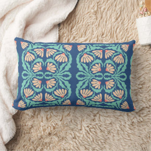 Retro Daisies Birth Flower April Lumbar Pillow