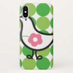 Retro Daisy Baby Chick Bird Whimsical Cute Dots Iphone X Case at Zazzle