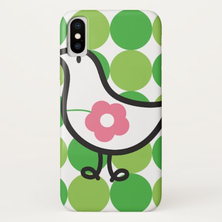 Retro Daisy Baby Chick Bird Whimsical Cute Dots Iphone X Case