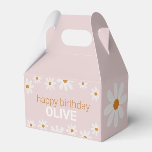 Retro Daisy Birthday Favor Box