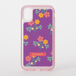 Retro Daisy Bouquet in Purple Speck iPhone XR Case