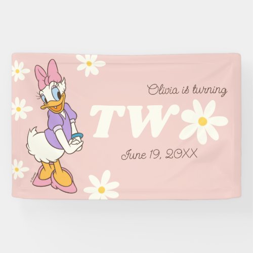 Retro Daisy Duck  Daisy 2nd Birthday Banner