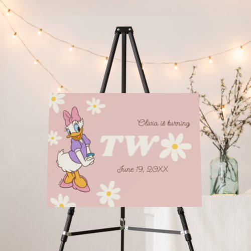 Retro Daisy Duck  Daisy 2nd Birthday Foam Board