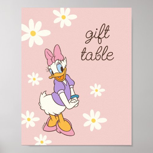 Retro Daisy Duck  Daisy Birthday Poster