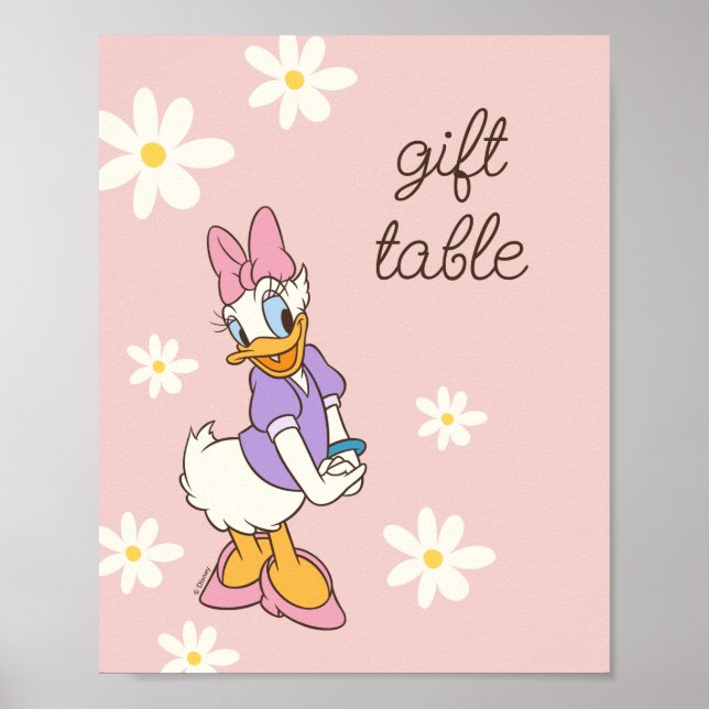 Retro Daisy Duck | Daisy Birthday Poster (Front)