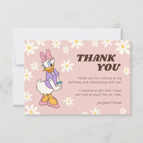 Retro Daisy Duck  Daisy Birthday Thank You