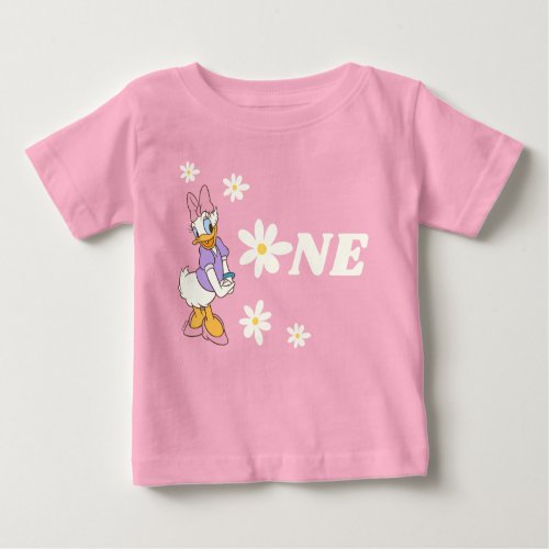 Retro Daisy Duck  Daisy First Birthday Baby T_Shirt