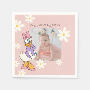 Retro Daisy Duck   Daisy First Birthday Napkins