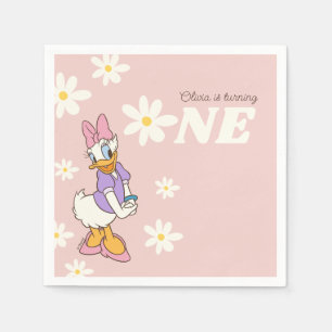 Retro Daisy Duck   Daisy First Birthday Napkins