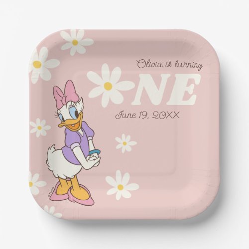 Retro Daisy Duck  Daisy First Birthday Paper Plates