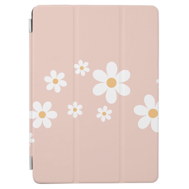 Retro Daisy Dusty Pink iPad Air Cover (Front)