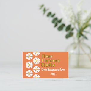 Retro Daisy Floral Florist Business Card