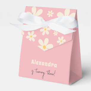 Retro Daisy floral kids birthday Favor Boxes