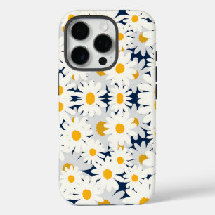 Retro Daisy Floral Pattern Beach Towel iPhone 16 Pro Case