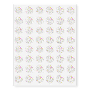 Retro Daisy Flowers Flower Power Temporary Tattoos
