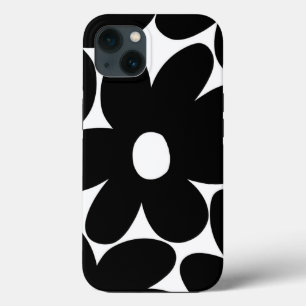 Retro Daisy Flowers in Black & White #1 #floral  iPhone 13 Case