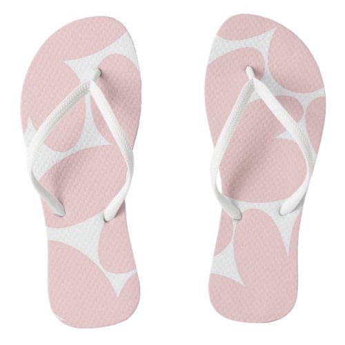 Retro Daisy Flowers in Blush Pink 1 floral art Flip Flops