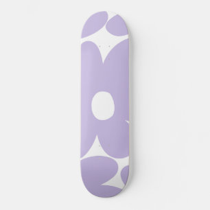 Retro Daisy Flowers in Lavender #1 #floral #art Skateboard