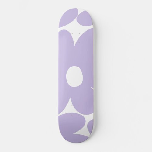 Retro Daisy Flowers in Lavender 1 floral art  Skateboard