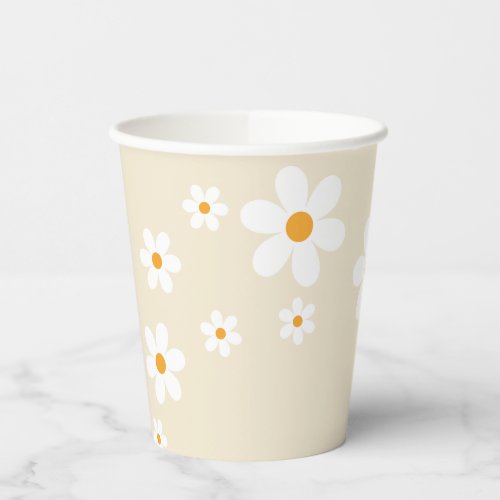 Retro Daisy Groovy bridal shower Paper Cups