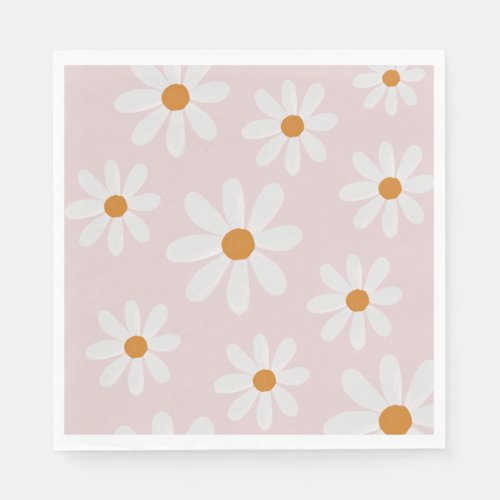 Retro Daisy Party Napkin