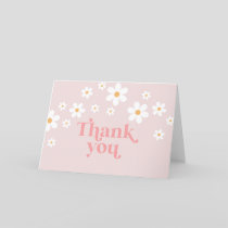 Retro Daisy Pink boho thank you