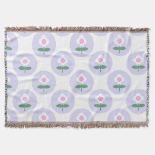 Retro Daisy Purple Teen Birthday Mothers Day Baby Throw Blanket