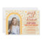 Retro Daisy Rainbow 3rd Birthday Photo Invitation 