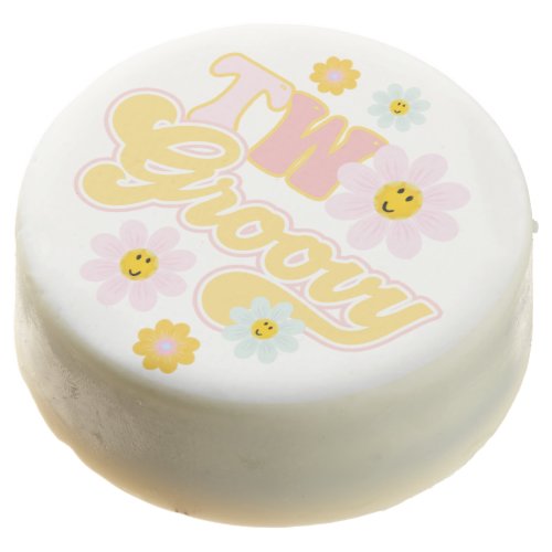 Retro Daisy Two Groovy Birthday Dipped Oreos