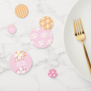 Retro Daisy Way Two Groovy Rainbow Party   Confetti