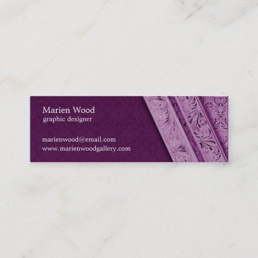 Customizable Retro Damask Business Card
