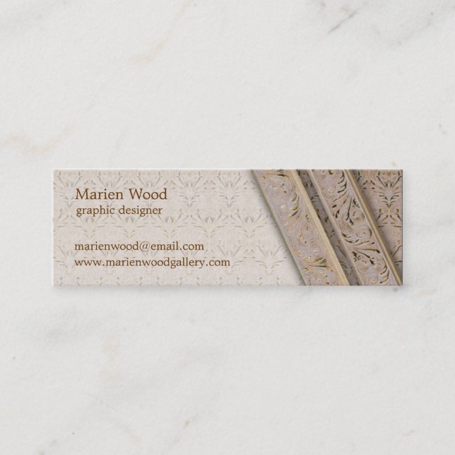 Retro Damask Business Card (Front)