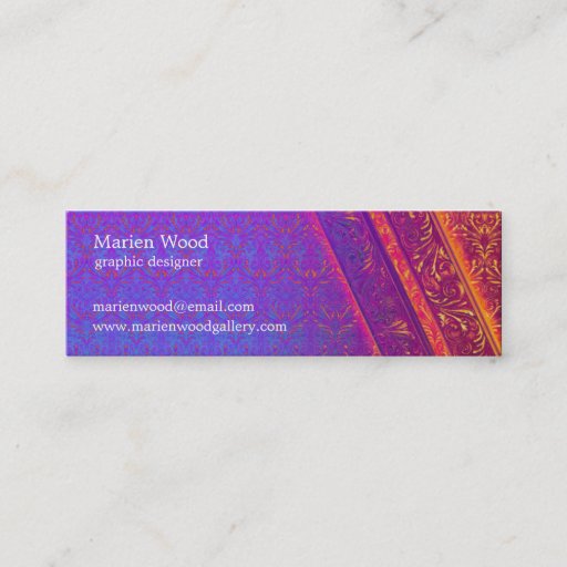 Customizable Retro Damask Business Card