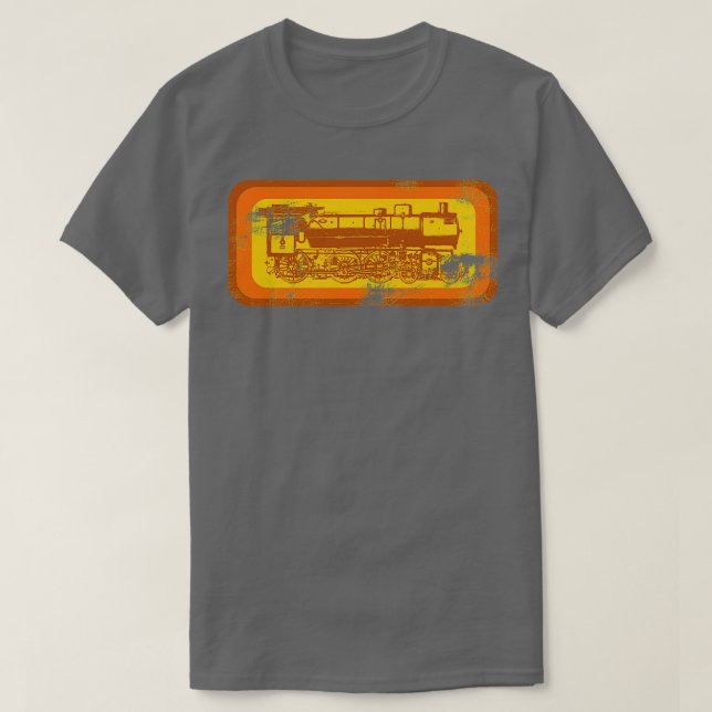 Retro DAMPFLOKOMOTIVE T-Shirt (Design Front)