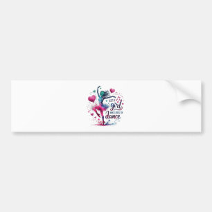 Retro Dance Just A Girl Who Loves to Dance Bumper Sticker