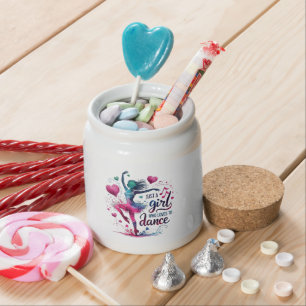Retro Dance Just A Girl Who Loves to Dance Candy Jar