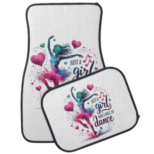 Retro Dance Just A Girl Who Loves to Dance Car Floor Mat