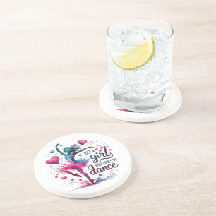 Retro Dance Just A Girl Who Loves to Dance Coaster