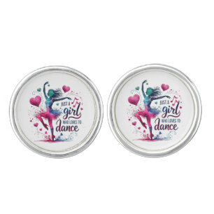 Retro Dance Just A Girl Who Loves to Dance Cufflinks