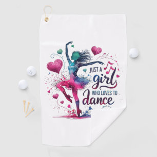 Retro Dance Just A Girl Who Loves to Dance Golf Towel