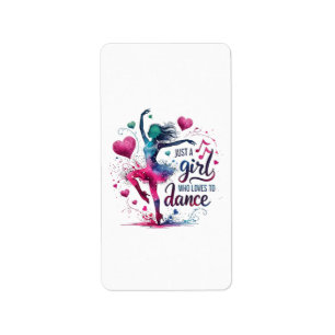 Retro Dance Just A Girl Who Loves to Dance Label