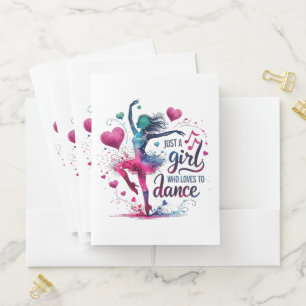 Retro Dance Just A Girl Who Loves to Dance Pocket Folder