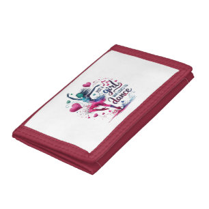 Retro Dance Just A Girl Who Loves to Dance Tri-fold Wallet