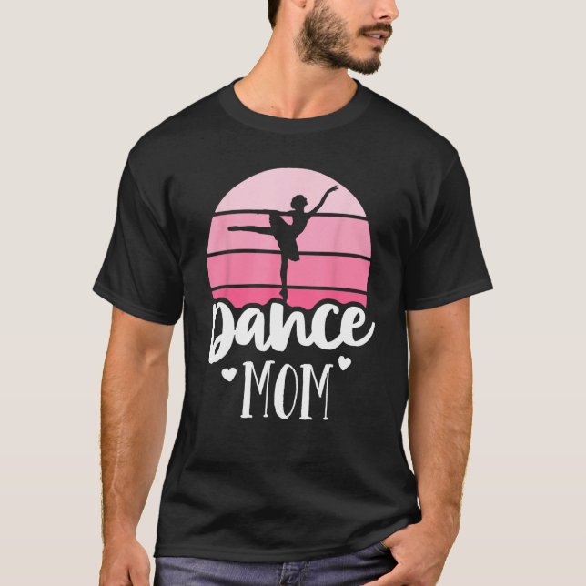 Retro Dance Mom Vintage Pink Ballerina Shirt Balle (Front)