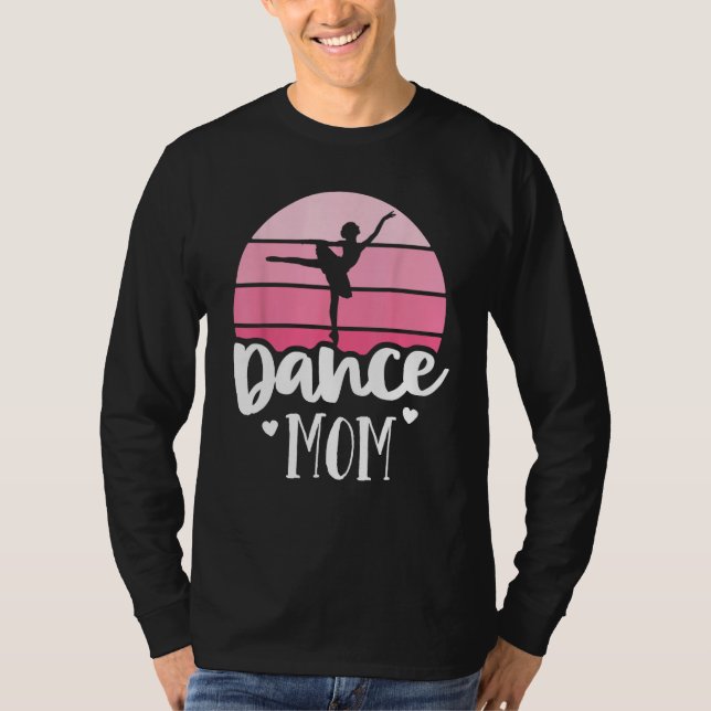 Retro Dance Mom Vintage Pink Ballerina Shirt Balle (Front)