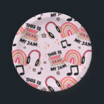 Retro Dance Party Music Pattern  Paper Plates<br><div class="desc">These fun retro plates are perfect for your next party. Find matching party supplies in my shop!</div>
