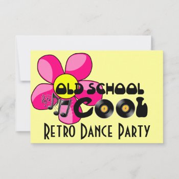 Retro Dance Party - Old School Cool Vinyl Records Invitation by RetroZone at Zazzle