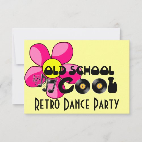 Retro Dance Party _ Old School Cool Vinyl Records Invitation