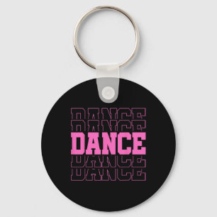 Retro Dance Women Girls Kids Dancing Cute Dancer Keychain